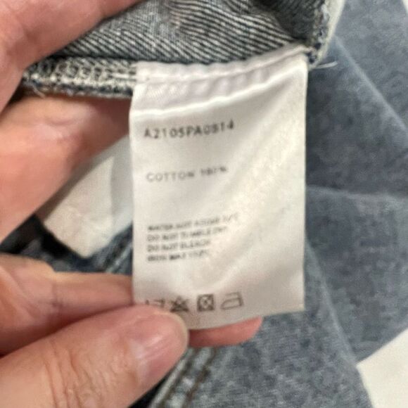 Lattelier Retro Mom Ankle Zipper Acid Wash High Rise Jeans - Picture 4 of 9